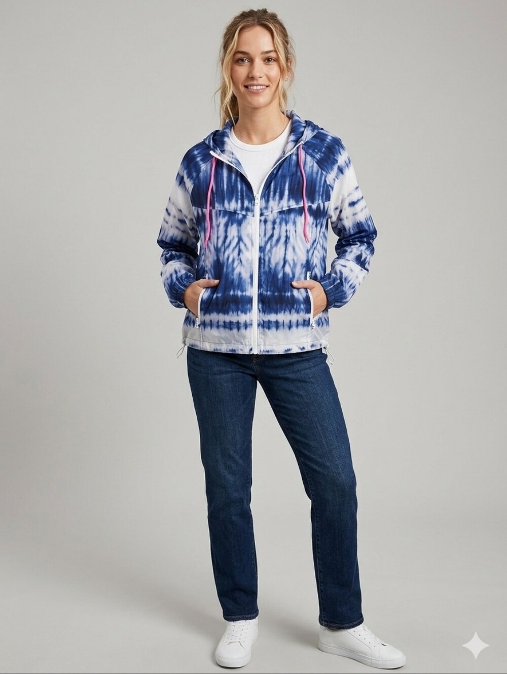 American Eagle Outfitters Tie Dye Windbreaker Women's Size Small Rain Jacket